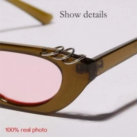 Cat Eye Fashion 90s Cat Eye Sunglasses Women 2019 Luxury Vintage Sunglass Men Pink - Blue - CJ18XE9A3KT $7.20