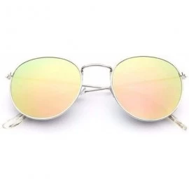 Round 2019 Retro Round Sunglasses Women Brand Designer Sun Glasses Alloy Mirror Ray Female Oculos De Sol - CJ197A3CX4I $31.48