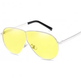 Aviator New European and American Metal Large Frame Sunglasses for Men and Women - C - CL18Q92ZE3U $45.70
