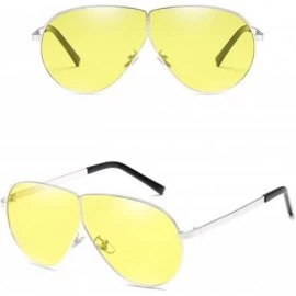 Aviator New European and American Metal Large Frame Sunglasses for Men and Women - C - CL18Q92ZE3U $29.86