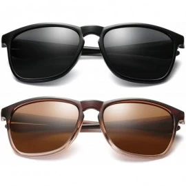 Rectangular Fashion Oversized Sunglasses for Men - Retro Womens Lightweight Sunglasses Polarized E8942 - CO18GOY7ZR0 $28.90