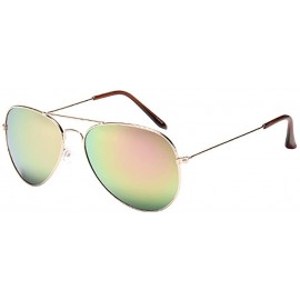 Semi-rimless Classic Polarized Aviator Sunglasses for Men and Women Metal Frame UV400 Lens Sun Glasses - F - CH1908NAM6D $20.74