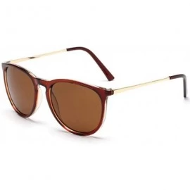 Aviator New 2019 Women Coating Sunglasses Brand Designer Men Vintage Oculos Leopard - Tea - CR18YZWCY2Y $18.97