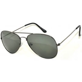 Aviator Aviator Style Sunglasses Colored Lens Metal Frame UV 400 Men Women - \ Gun Frame - C211T6BPVF5 $16.97