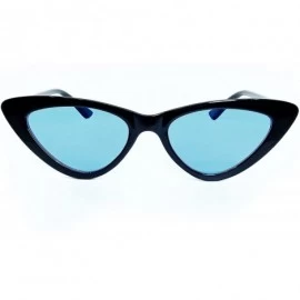 Goggle A3329 Clout Goggles Cat Eye Vintage Mod Style Retro Kurt Cobain Sunglasses - Black /Blue - CD18DDLYXIZ $10.78