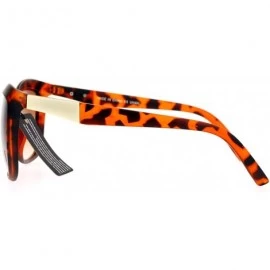 Butterfly Diva Womens Oversize Cat Eye Butterfly Plastic Sunglasses - Matte Tortoise - CD122KQ86T5 $12.36