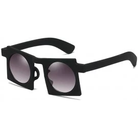 Square 2019 Unique Unisex Small sun glasses vintage Square gradient punk sun glasses shades uv400 - Black - CM18NY0MUML $20.90