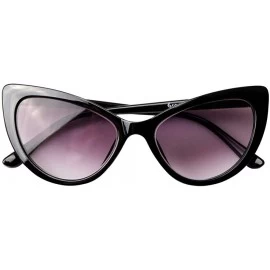Oversized Womens Oversized Fashion Cat Eye Eyeglasses Frame Large Reading Glasses - Black Frame / Gray Lens - CH18WWIRTQD $24.69