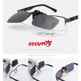 Sport Mens/Womens Clip-On Sunglasses Flip-Up Polarised Sun Lenses fit over Prescription Glasses/Readers/Outdoor Sports - C418...