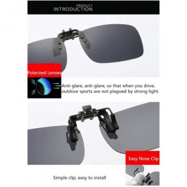 Sport Mens/Womens Clip-On Sunglasses Flip-Up Polarised Sun Lenses fit over Prescription Glasses/Readers/Outdoor Sports - C418...