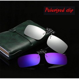 Sport Mens/Womens Clip-On Sunglasses Flip-Up Polarised Sun Lenses fit over Prescription Glasses/Readers/Outdoor Sports - C418...