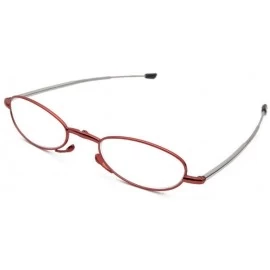 Rimless Women's Fold Magnification Reading Glasses 1.0 1.5 2.0 2.5 3.0 3.5 4.0 - Red - CH18E7QKEI2 $25.19