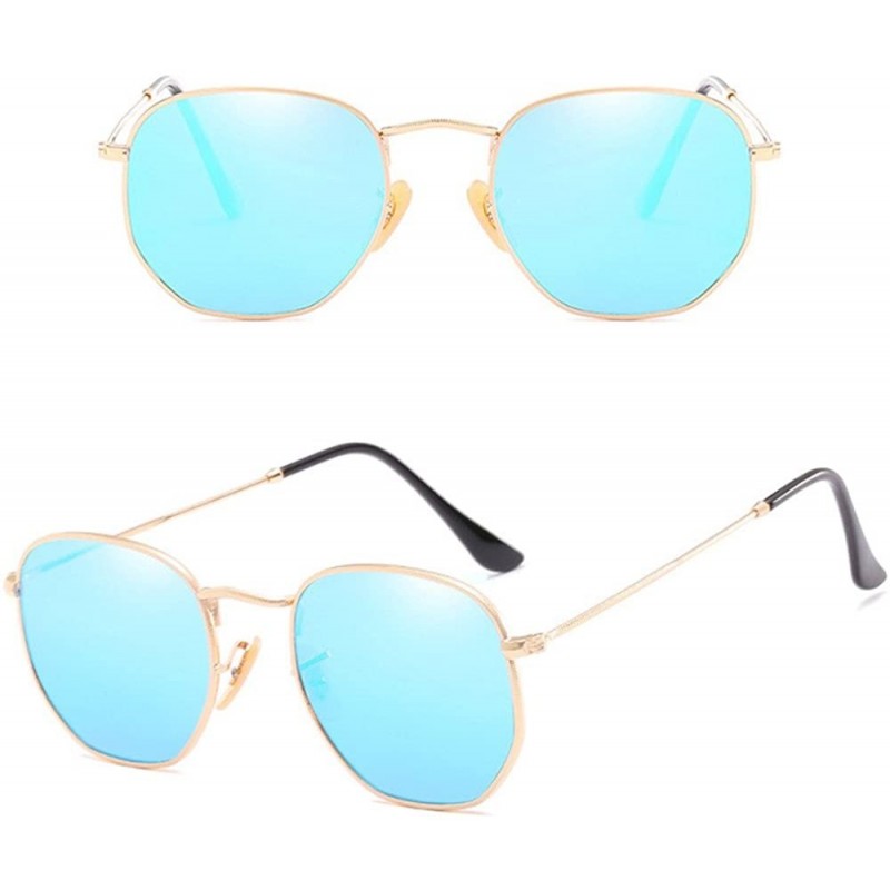 Square Men Womens Square Vintage Mirrored Sunglasses Eyewear UV Protection Outdoor Sports Glasses with Box - F - CW18T2KGTKM ...
