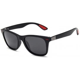 Square Classic Square Sunglasses Men Women Vintage Eyewear Driving Sun glasses - Matte Black/Grey - CP197M2ILT0 $8.93