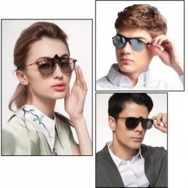 Rectangular Polarized Sunglasses Fishing Driving Prescription - Green-aviator - CK18H7KWUMW $9.14