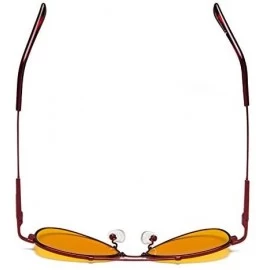 Aviator Anti Blue Light Glasses for Kids Computer Eyeglasses Pilot Style Memory Frame - Red-s - C418I0OKADQ $29.20