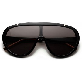 Goggle One Piece Sunglasses Oversized Hot Selling Mens Goggles Sun Glasses Female Summer Uv400 - Black - CN1976IH09C $10.19