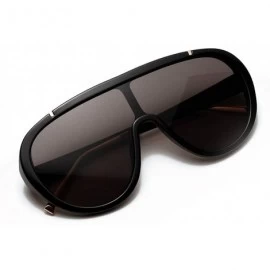 Goggle One Piece Sunglasses Oversized Hot Selling Mens Goggles Sun Glasses Female Summer Uv400 - Black - CN1976IH09C $10.19