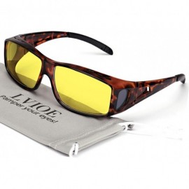 Wrap Glasses Prescription Polarized Driving - Tortoise Frame/ Yellow Lens Night-vision Glasses - C418LZ95DDD $45.05
