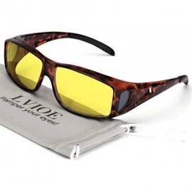 Wrap Glasses Prescription Polarized Driving - Tortoise Frame/ Yellow Lens Night-vision Glasses - C418LZ95DDD $42.16