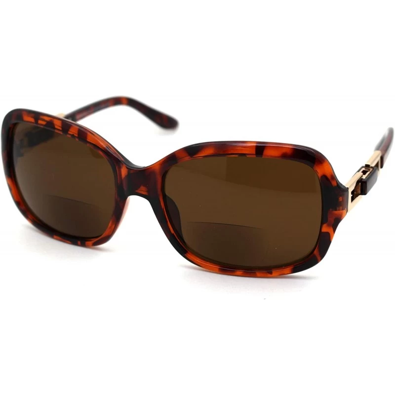 Oversized Womens Butterfly Designer Fashion Bi-focal Reading Lens Sunglasses - Tortoise Brown - C218ZYG0XZR $12.54