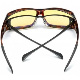 Wrap Glasses Prescription Polarized Driving - Tortoise Frame/ Yellow Lens Night-vision Glasses - C418LZ95DDD $42.16
