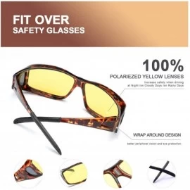 Wrap Glasses Prescription Polarized Driving - Tortoise Frame/ Yellow Lens Night-vision Glasses - C418LZ95DDD $42.16