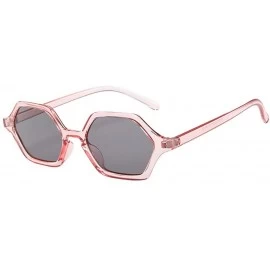Rimless Women Men Vintage Classic Polarized Glasses Unisex Irregular Frame Sunglasses Eyewear - E - CC18TIW92OY $17.51