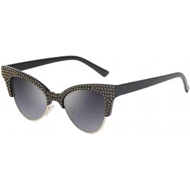 Oval Sunglasses Summer Fashion Goggles Eyeglasses Glasses Eyewear - Navy - CI18QOI9G9E $9.94