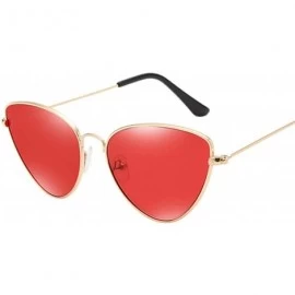 Oversized Vintage Sexy Ladies Cat Eye Sunglasses Women Clear Red Eyewear Metal Frame Sun Glasses For Female UV400 - C06 - C11...