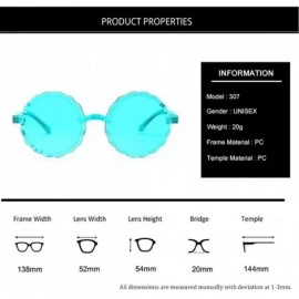 Rimless Fashion Rimless Sunglasses Lightweight Frame Candy Colorful Sunglasses - E - CV1903YC46R $9.43