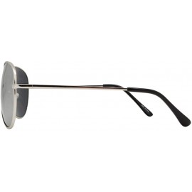 Aviator Aviator Sunglasses Retro Vintage Black Lens Police Pilot Style - Aviator - CP17YIOT736 $7.90