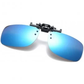 Rectangular Mens Womens Fashion Clip-on Flip-up Polarized Driving Fishing Rectangular Sunglasses - C3 - CP18TKNE5LE $20.53