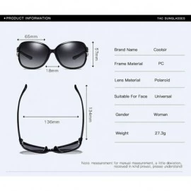 Oval Polarized Sunglasses Antiglare Anti ultraviolet Classical - Violet - CG18WISK6CR $31.21