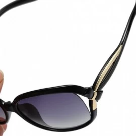 Oval Polarized Sunglasses Antiglare Anti ultraviolet Classical - Violet - CG18WISK6CR $31.21