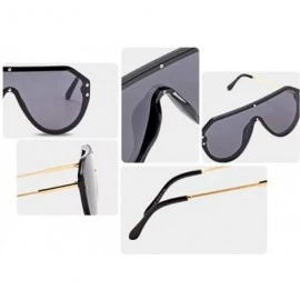 Aviator New sunglasses ladies fashion sunglasses one-piece lens sunglasses - C - C718SCYL5QN $31.44