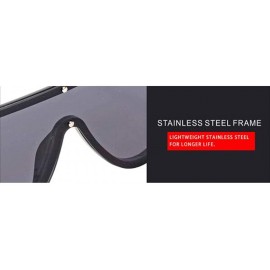 Aviator New sunglasses ladies fashion sunglasses one-piece lens sunglasses - C - C718SCYL5QN $31.44