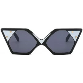 Square Fashion Sunglasses Designer Vintage Colorful - Black - C318LTQZNH0 $13.21