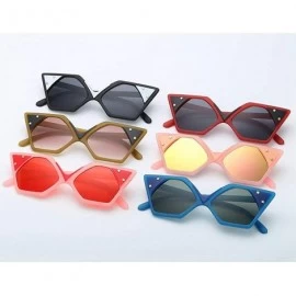 Square Fashion Sunglasses Designer Vintage Colorful - Black - C318LTQZNH0 $13.21