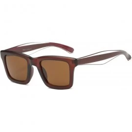 Square Women Retro Square UV Protection Fashion Sunglasses - Brown - CY18IS3C7OC $12.53