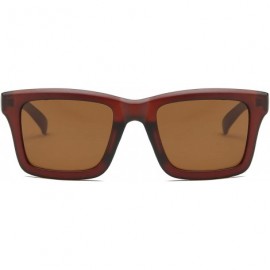 Square Women Retro Square UV Protection Fashion Sunglasses - Brown - CY18IS3C7OC $12.53
