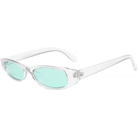 Rimless Retro Vintage Clout Cat Unisex Sunglasses Rapper Oval Shades Grunge Glasses - G - CW193XI92R5 $7.41