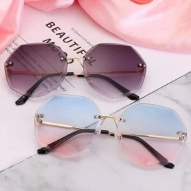 Square Newest Cool Polygon Shaped N Fashion Women's Ocean Sheet UV Protection Eyewear Sun Glasses UV400 - 4 - C71985GEUOG $30.65