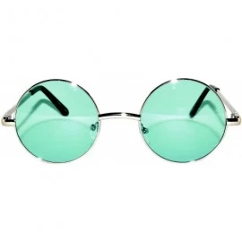 Round 20 Pieces Wholesale Lot Small Round Circle Sunglasses Bulk Party Mix Assotrted - Silver_frame_green - CT18C4MIT2O $72.76