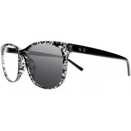 Oversized Transition Photochromic Oversized Stars Pattern Nerd Sunglasses Reading Glasses - Speckle - CP18CGX5W6O $33.74