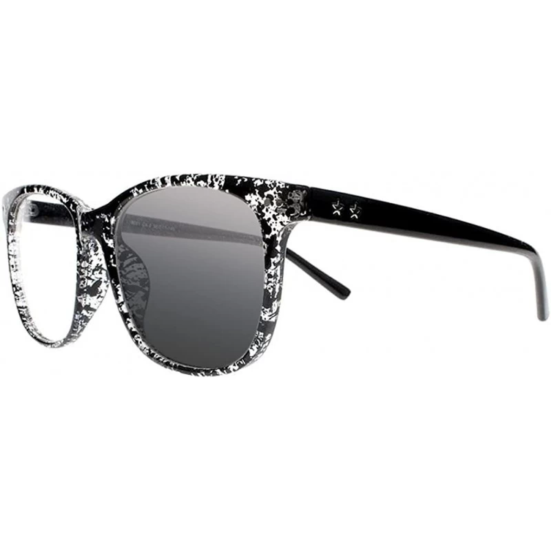 Oversized Transition Photochromic Oversized Stars Pattern Nerd Sunglasses Reading Glasses - Speckle - CP18CGX5W6O $33.74