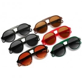 Oval Fashion Full Frame Men Ultralight Round Brand Designer Lady sunglasses - Leopard - CN18T4EGM3E $12.16