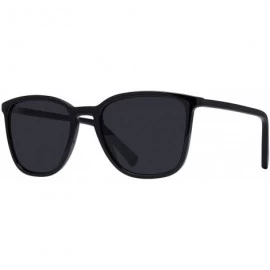 Square Becket Sunglasses - Shiny Black/Grey - C618XHRU0NX $69.67