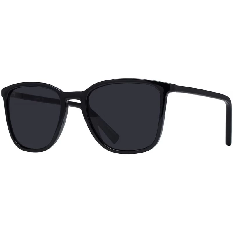 Square Becket Sunglasses - Shiny Black/Grey - C618XHRU0NX $42.53