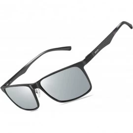 Rectangular Mens Polarized Driving Sunglasses For Mens Women Al-Mg Metal Frame Lightweight Fishing Sports Outdoors - CF18ZDDI...
